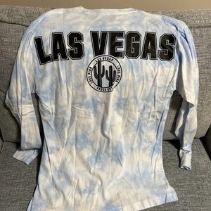 Victoria's Secret PINK Blue Tie-Dye Long Sleeve Las Vegas Shirt